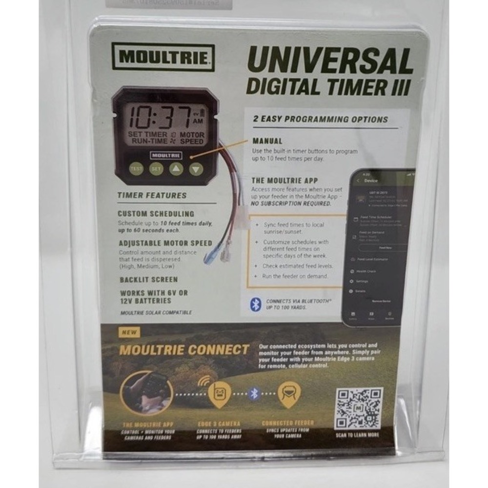 Moultrie Universal Digital Timer III Feeder Timer 6V 12V New Sealed - Picture 2 of 5
